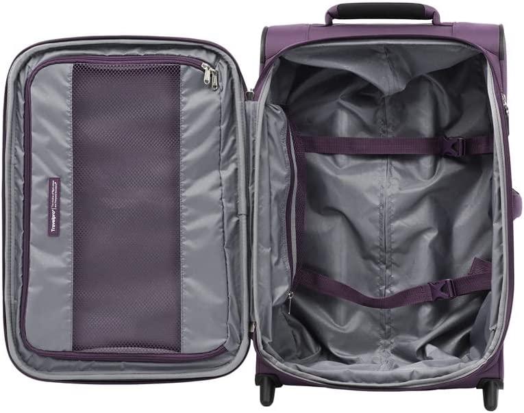 Skypro Lightweight Airline Size Carry On Luggage Trolley Suitcase (Orchid Purple, 22" Expandable Rollaboard)