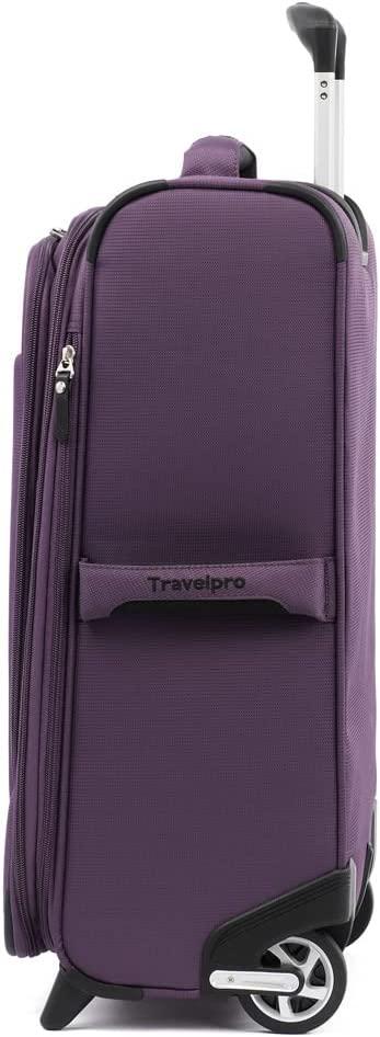 Skypro Lightweight Airline Size Carry On Luggage Trolley Suitcase (Orchid Purple, 22" Expandable Rollaboard)