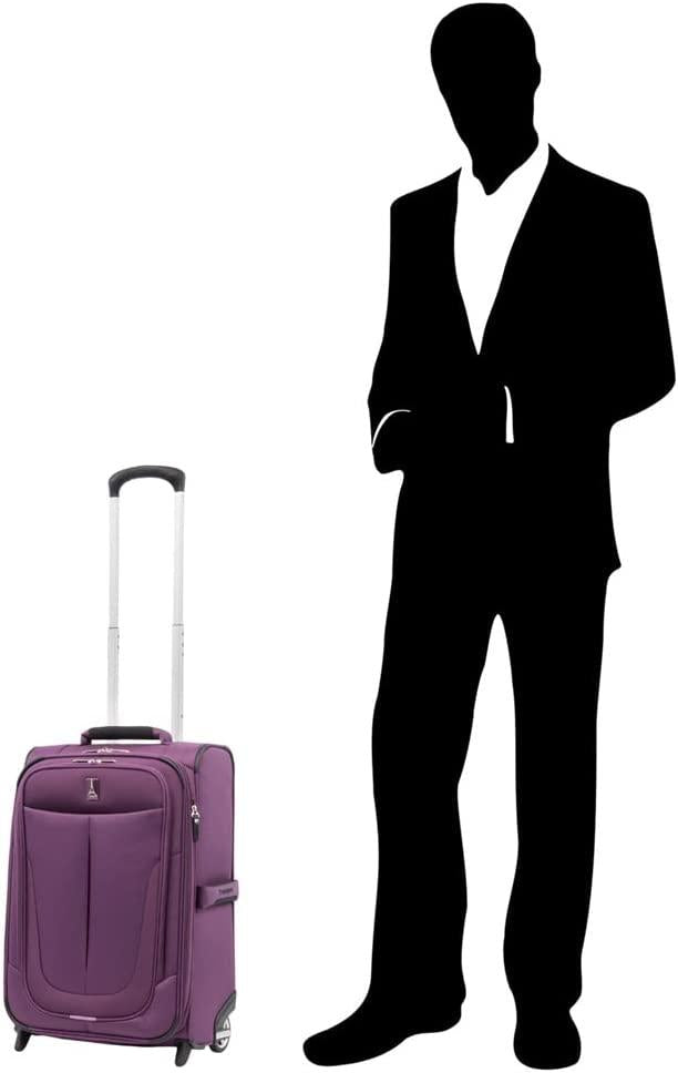 Skypro Lightweight Airline Size Carry On Luggage Trolley Suitcase (Orchid Purple, 22" Expandable Rollaboard)
