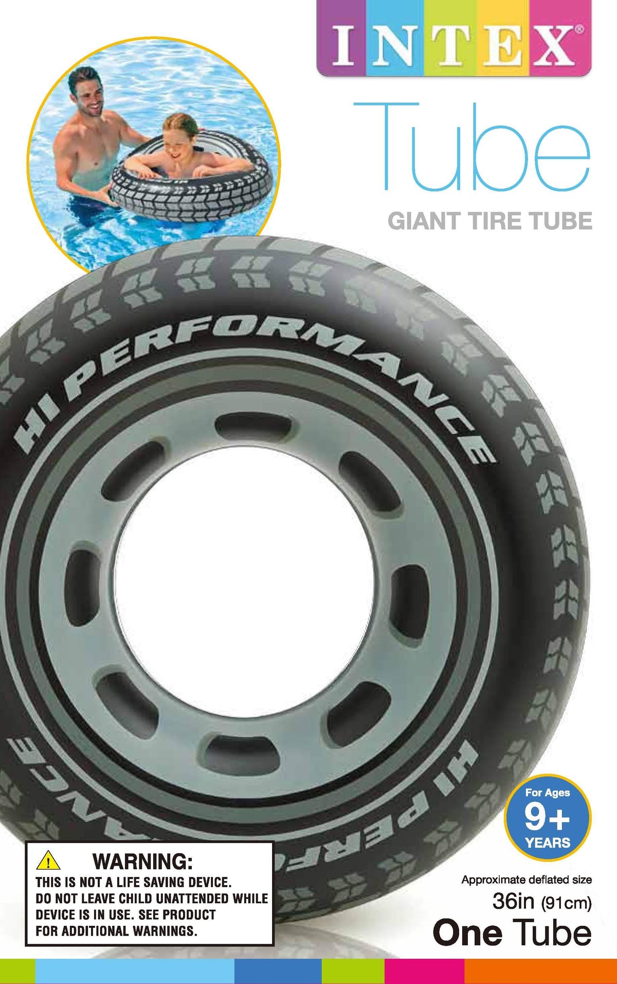 Inflatable Giant Tire Tube Raft Float For Pool Lake Ocean River (24 Pack)
