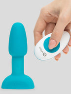 b-Vibe Remote Control Rechargeable Vibrating Rimming Butt Plug, Blue