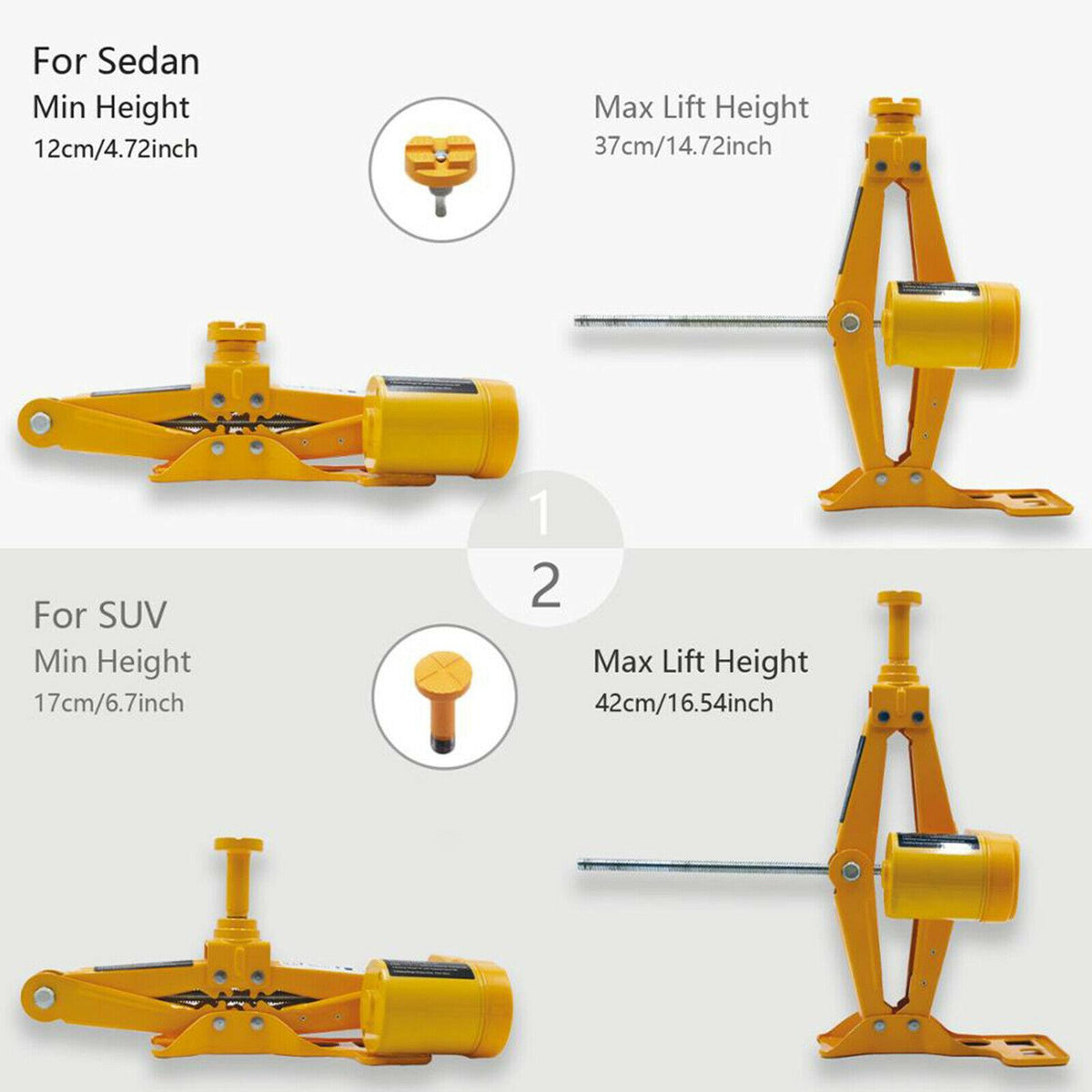 12V 3 Ton Automotive Electric Scissor Jack Car Jack Lift with Impact Wrench Set