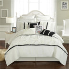 Chic Home CS2756 Ashville Comforter Set - Size, White - 16 Piece