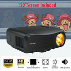native 1080p 8500lms projector 4k movie led home theater tv hdmi usb 10000:1 vga