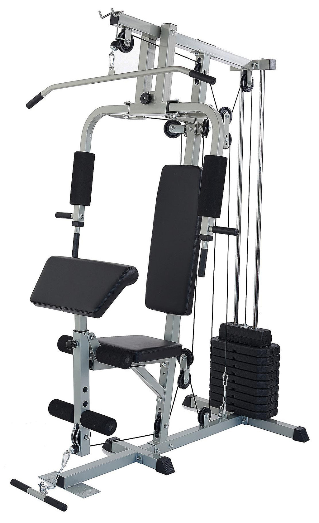 Everyday Essentials Home Gym System Workout Station with 330 Lbs. of Resistance, 125 Lbs. Weight Stack, Comes with Installation Instruction Video