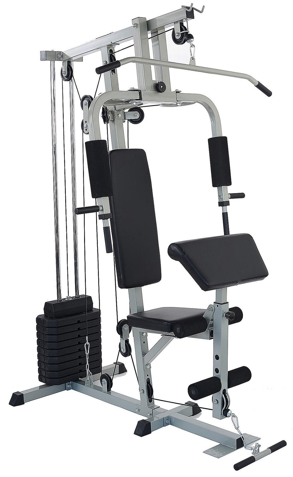Everyday Essentials Home Gym System Workout Station with 330 Lbs. of Resistance, 125 Lbs. Weight Stack, Comes with Installation Instruction Video