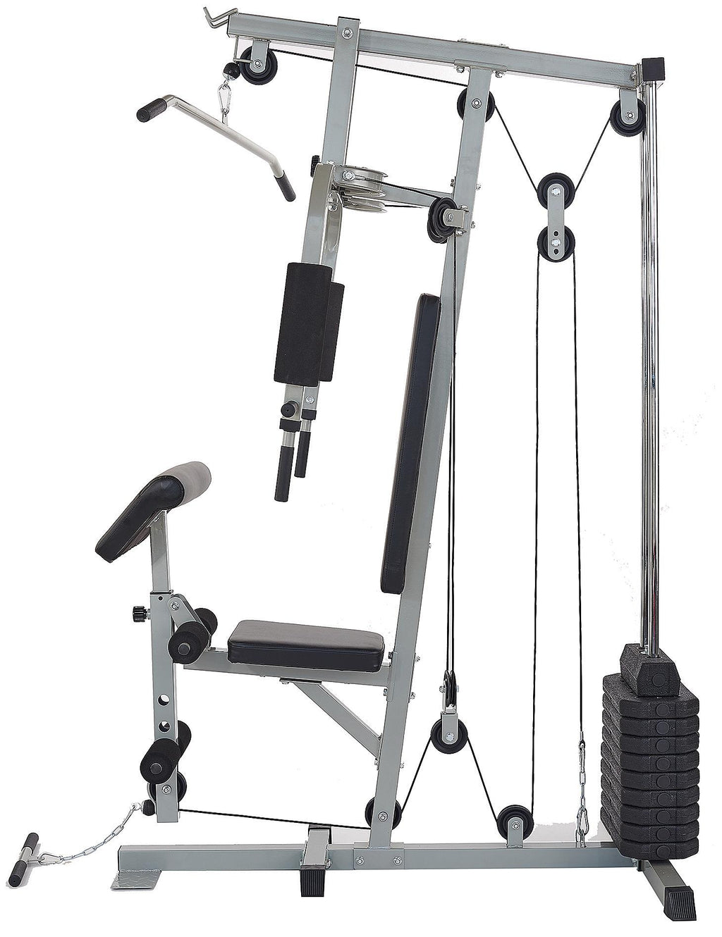 Everyday Essentials Home Gym System Workout Station with 330 Lbs. of Resistance, 125 Lbs. Weight Stack, Comes with Installation Instruction Video