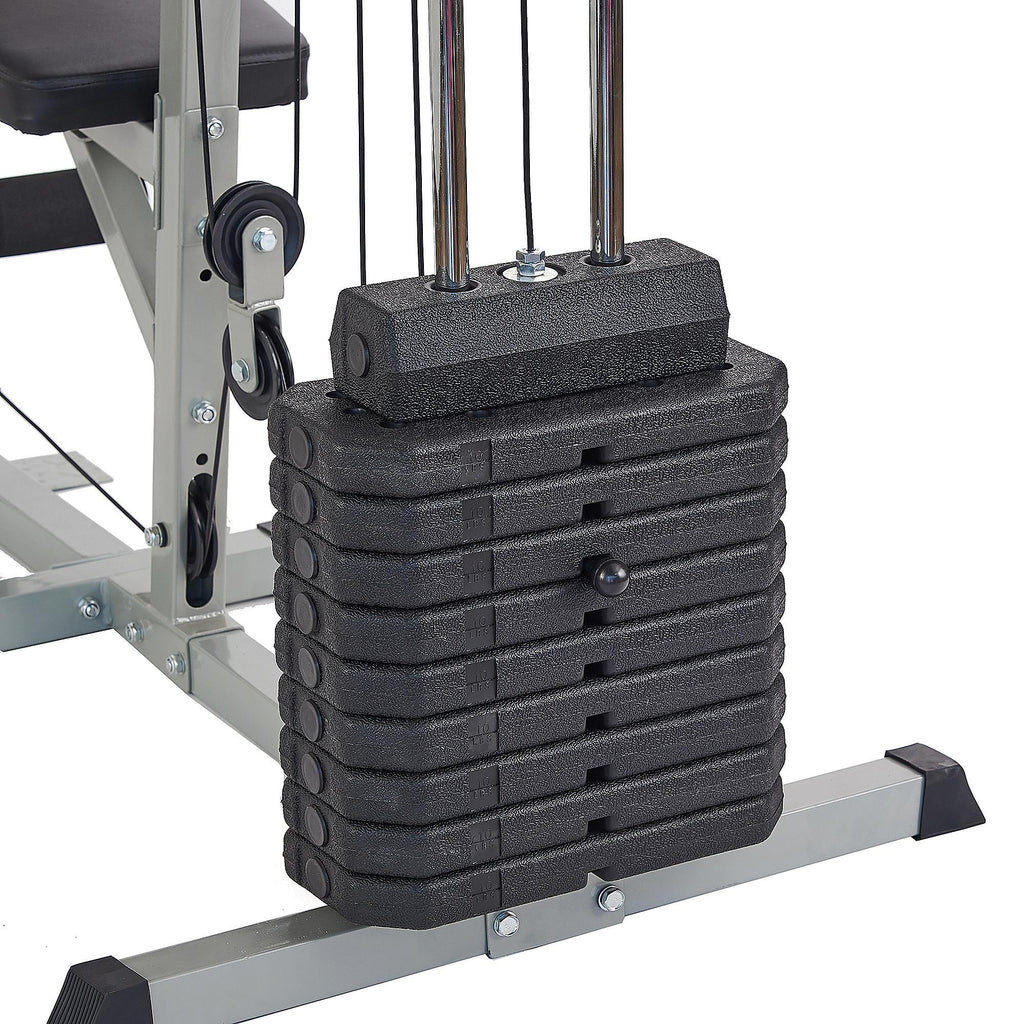 Everyday Essentials Home Gym System Workout Station with 330 Lbs. of Resistance, 125 Lbs. Weight Stack, Comes with Installation Instruction Video
