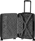 Pista Hardside Spinner Wheel Luggage Set, Black, 3-Piece (20/24/28)