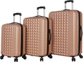 Luggage Set 3 Piece - Lightweight Hardside Suitcase set - Includes 20 Inch Carry on, 24In/28In Checked Bag with 8-Wheel Rolling Spinner (Rose Gold, One Size)