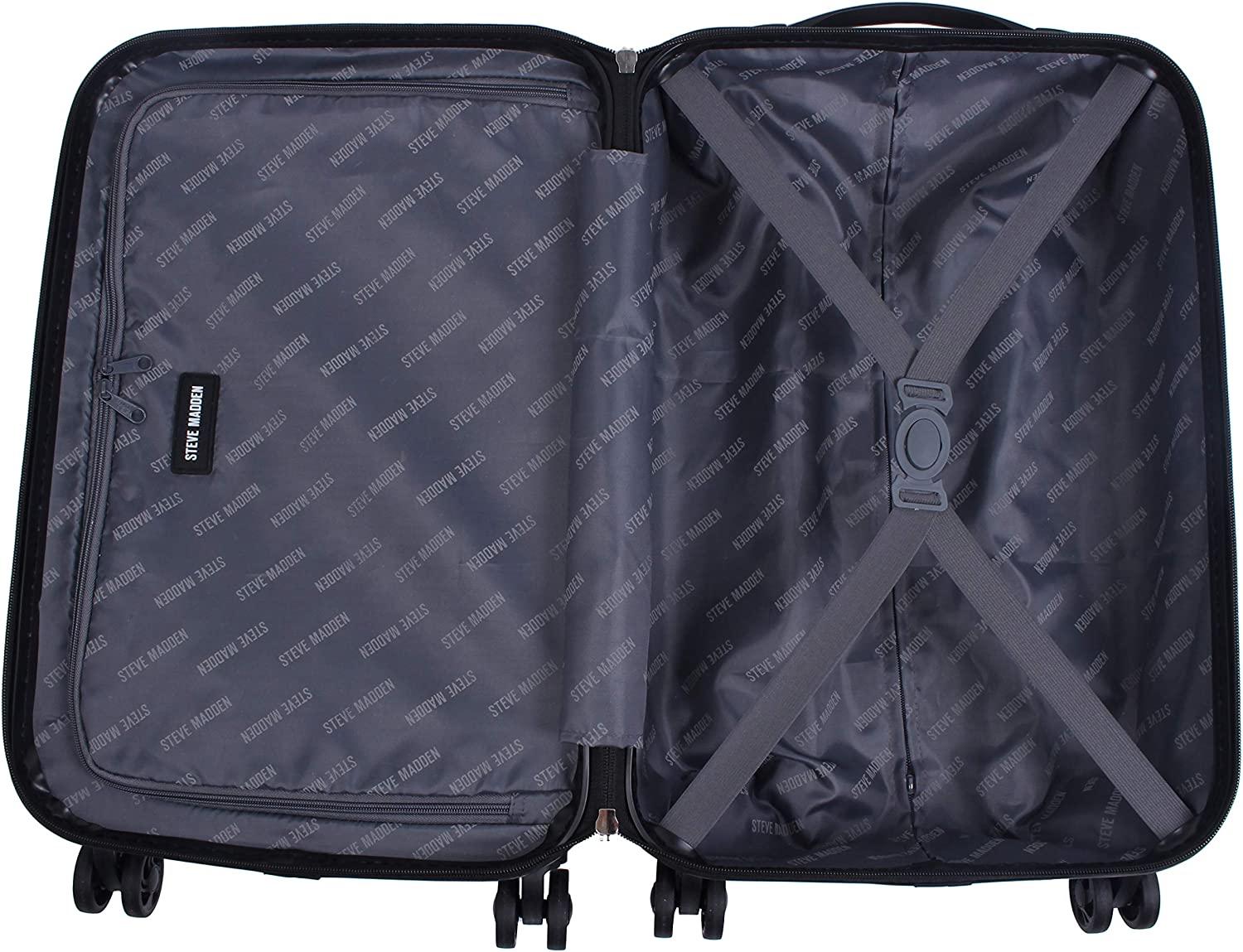 Luggage Set 3 Piece - Lightweight Hardside Suitcase set - Includes 20 Inch Carry on, 24In/28In Checked Bag with 8-Wheel Rolling Spinner (Rose Gold, One Size)