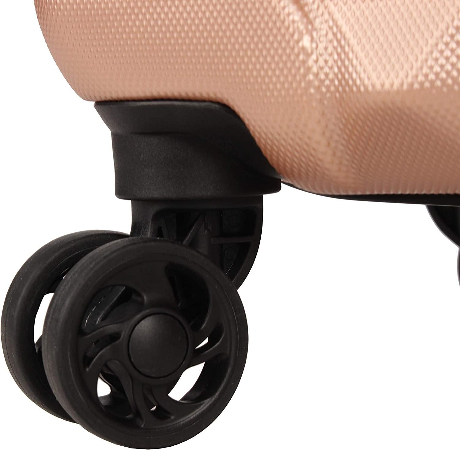 Luggage Set 3 Piece - Lightweight Hardside Suitcase set - Includes 20 Inch Carry on, 24In/28In Checked Bag with 8-Wheel Rolling Spinner (Rose Gold, One Size)