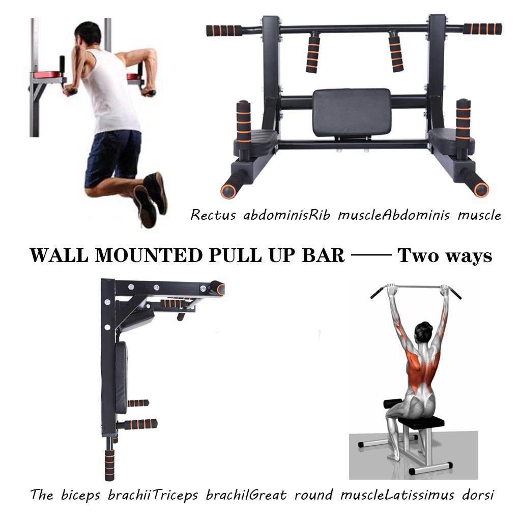 Gooray Multifunctional Wall-Mounted Pull Rod/Chin Up Rod, Indoor Home Gym Exercise