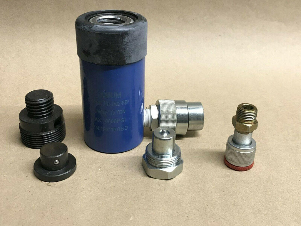 10 Ton Mini stubby Hydraulic Ram  2 - 1/4" stroke and extra saddle commercial