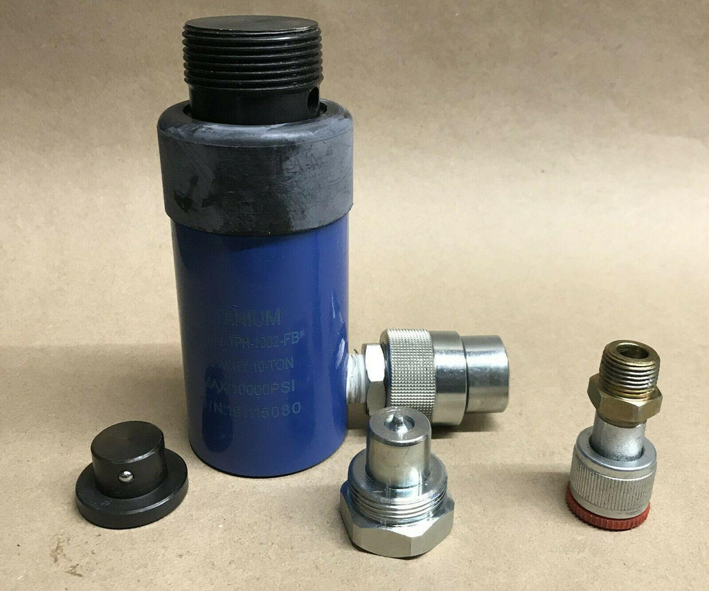 10 Ton Mini stubby Hydraulic Ram  2 - 1/4" stroke and extra saddle commercial