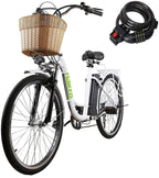 Electric Bike for Adults 350W 26''  Camel Electric Bicycle Assisted Bicycle for Female Men with Removable LarCapacity Lithium Battery and Charger.