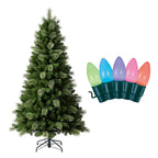 Home Heritage 7' Cascade  Pine Tree w/ Twinkly App Controlled RGB Lights