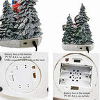 ZMDZA Christmas Tree Figurines for Holiday Home Decor Christmas Decoration Santa Claus and Snowman Trees with LED Light, Music and USB (Size : Style 1)