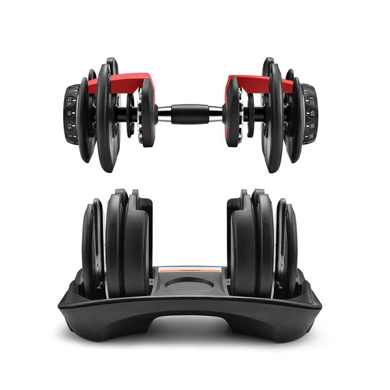 Shengshi Heavy Duty Weight Adjustable Dumbbells Fitness Equipment strength-training at home Dumbbell adjusts from 5 to 52.5 pounds Black