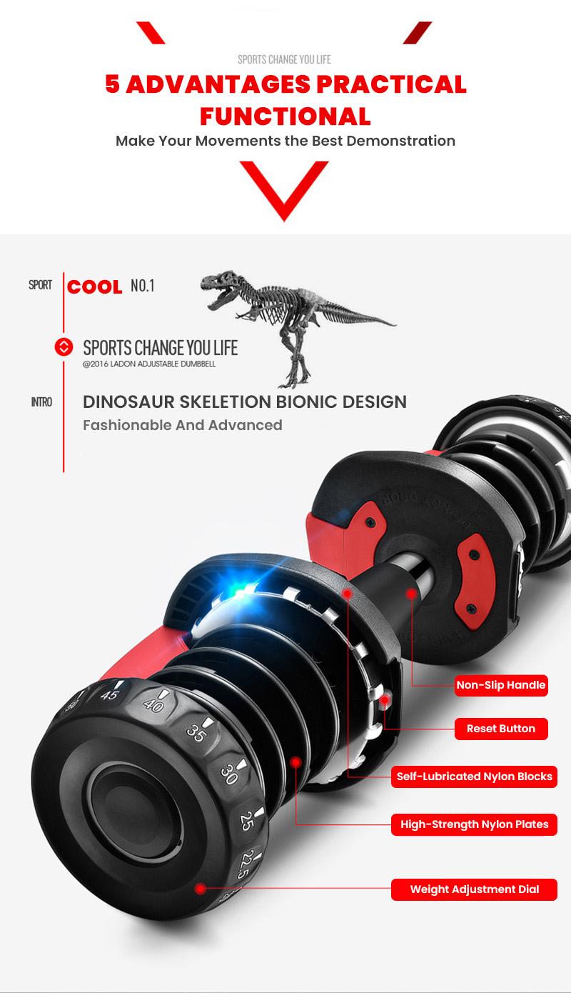 Shengshi Heavy Duty Weight Adjustable Dumbbells Fitness Equipment strength-training at home Dumbbell adjusts from 5 to 52.5 pounds Black