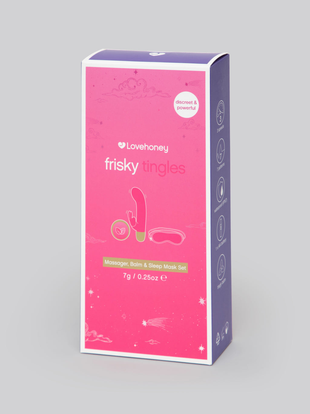 Lovehoney Frisky Tingles Rabbit Travel Clitoral Pleasure Kit, Pink