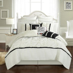 Chic Home CS2756 Ashville Comforter Set - Size, White - 16 Piece
