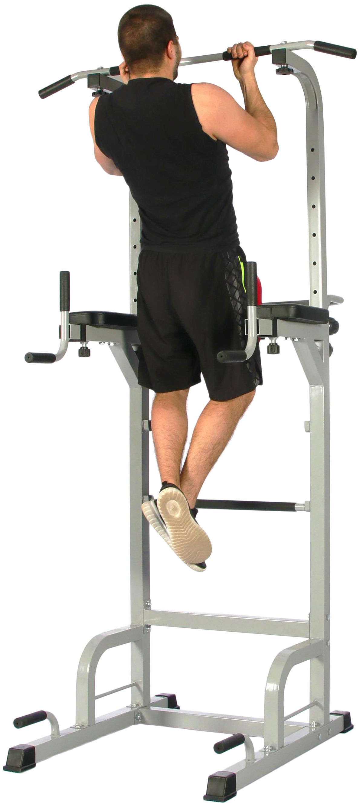From Power Tower with Push-up, Pull-up and Workout Dip Station for Home Gym Strength Training