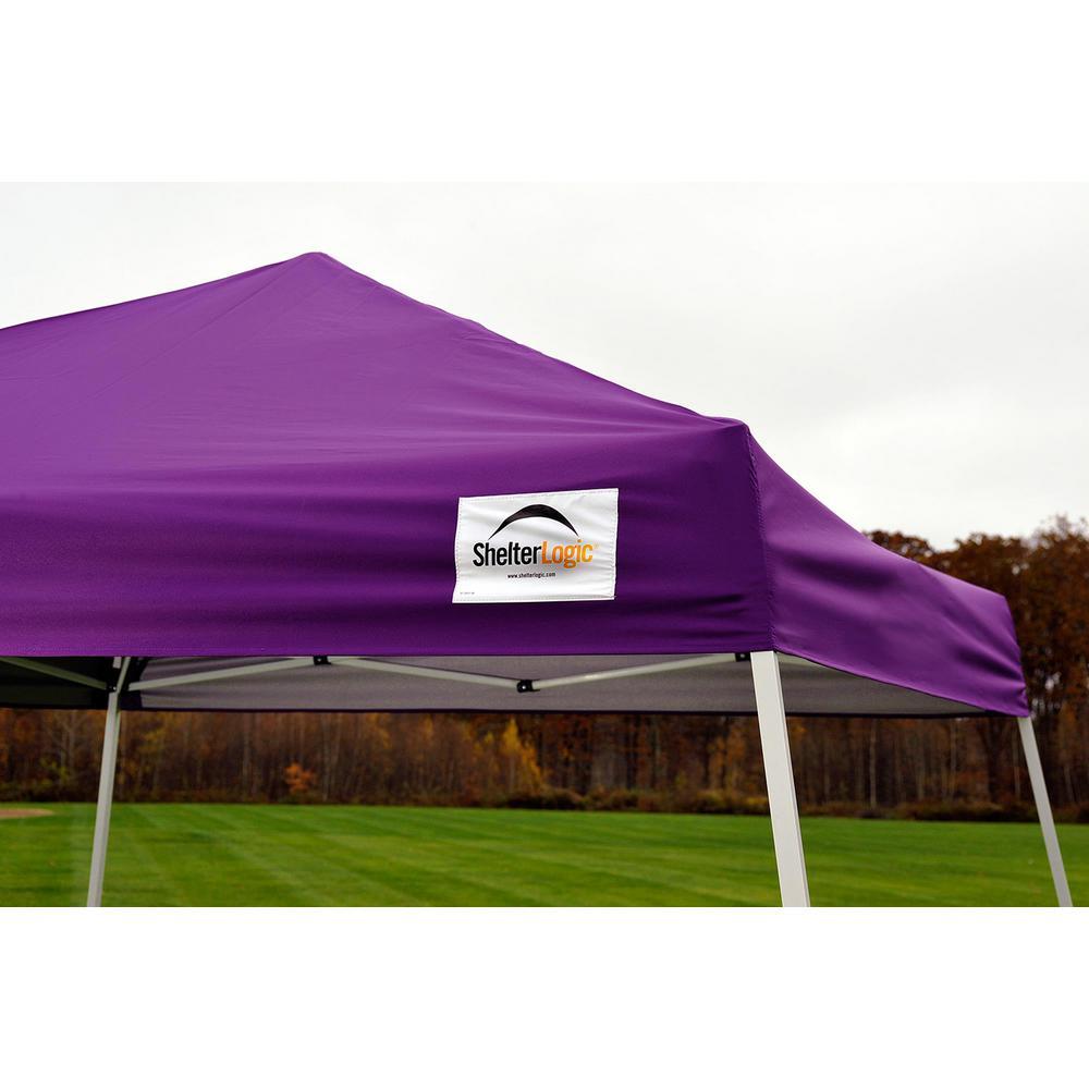 12 ft. W x 12 ft. D Slant-Leg Pop-Up Canopy in Purple with Rust-Resistant Steel Frame, Sealed Seams, and Open-Top