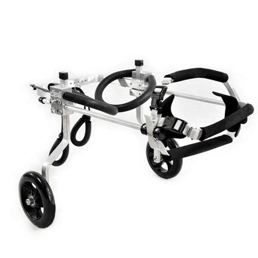 YING XS Size for Small Dog Adjustable  Steel Cart Pet Cat Dog Wheelchair Hind Leg Rehabilitation for Handicapped Dog, 2-Wheel