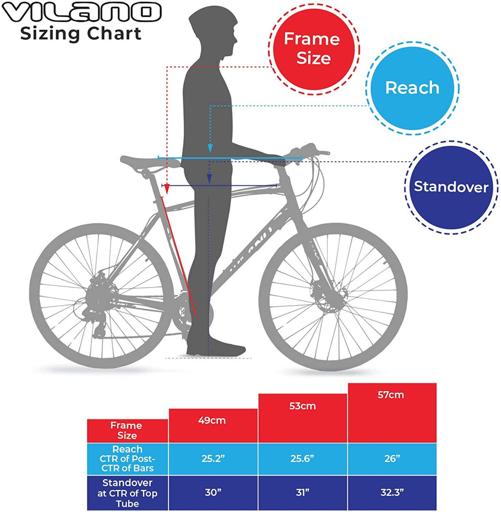 Vilano Diverse 3.0 Performance Hybrid Road Bike 24 Speed Disc Brakes