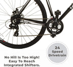 Vilano Diverse 3.0 Performance Hybrid Road Bike 24 Speed Disc Brakes