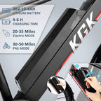 26" Electric Bike, 350W 20MPH Electric Mountain Bicycle Adult Commuter Cargo Ebike with Removable 10.4Ah Battery, Professional 7-Speed Gears, Fender, Shock Absorption, Front Cargo Rack, Back Seat