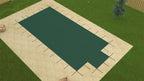 gli™ secur-a-pool® rectangular w/ end step green mesh safety cover - 16' x 32' +