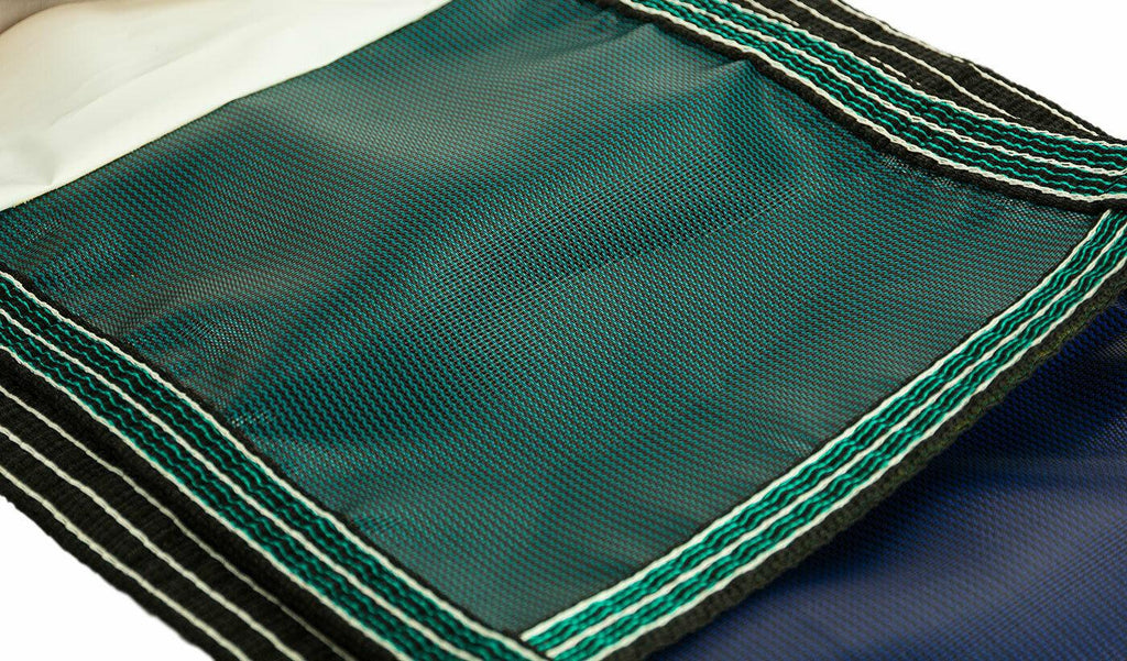 gli™ secur-a-pool® rectangular w/ end step green mesh safety cover - 16' x 32' +