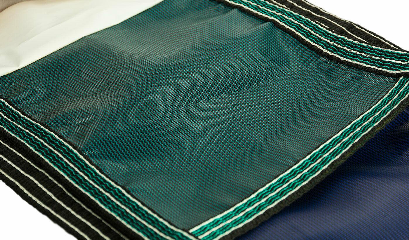 gli™ secur-a-pool® rectangular w/ end step green mesh safety cover - 16' x 32' +