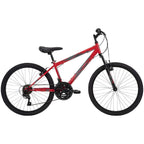 Huffy Hardtail Mountain Bike, Stone Mountain 24-26 inch 21-Speed, Lightweight, Gloss Red (74808)