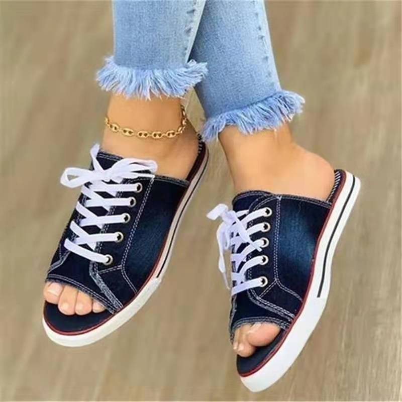 Summer New Arrival Fashion Women Denim Canvas Slippers
