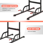 Power Tower Pull Up Bar Dip Station Adjustable Height Home Gym Fitness Equipment
