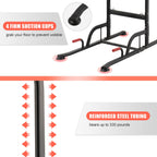 Power Tower Pull Up Bar Dip Station Adjustable Height Home Gym Fitness Equipment
