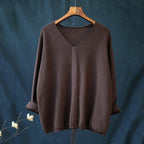 babakud 10 colors v-neck cotton knitted drawstring autumn t-shirt