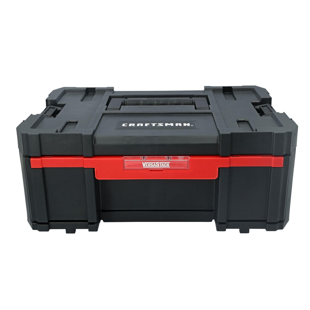 VERSASTACK Tool Box, 16.9 In. Single Deep Drawer Plastic Tool Box Organizer, Heavy Duty 16.5 Lb. Load Capacity (CMST17803)