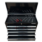 Portable Metal Tool Chest with 9 Drawers, 24" 9-Drawer Tool Chest Cabinet with Ball Bearing Drawer Slides, Steel Tool StoraBox Organizer 4006 Black
