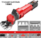 micassj 1000w cordless sheep shearer,electric sheep shearer rechargeable, cordless, for shaving fur wool in sheep, goat, cattle, livestock (size : red 13 straight teeth)