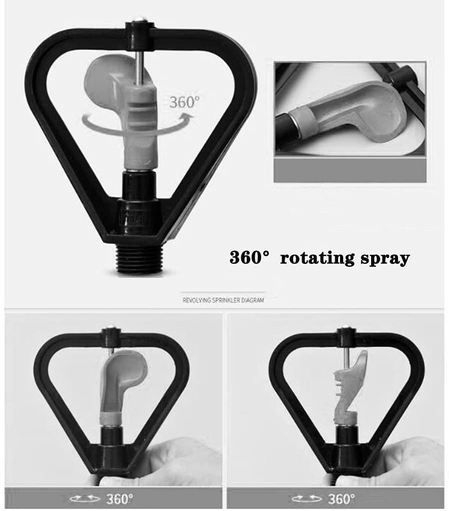 BBGS Lawn Sprinkler with Hose, Garden Water Sprinklers Round Spray Sprinkler Automatic 360 Rotating Lawn Irrigation System for Outdoor Garden Yard Lawn (Size : 30m)