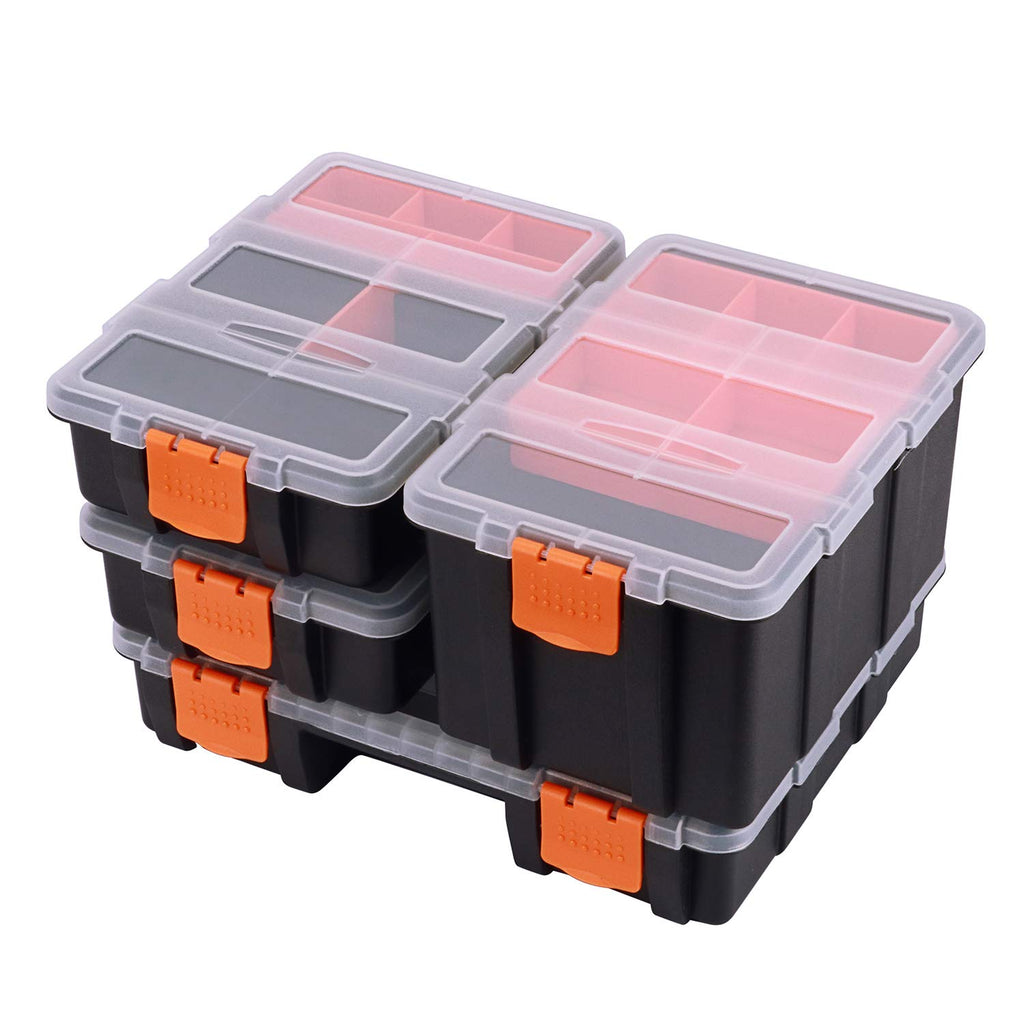 Hardware & Parts Organizers, 4 Piece Set Toolbox, Compartment Small Parts Organizer, Versatile and Durable StoraTool Box