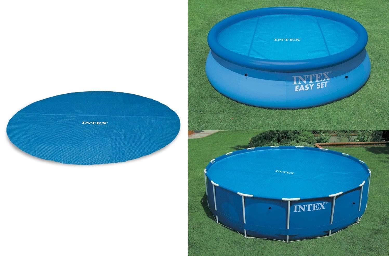 12-Foot Easy Set and Metal Frame Swimming Pool Solar Cover Tarp, Blue (4 Pack)