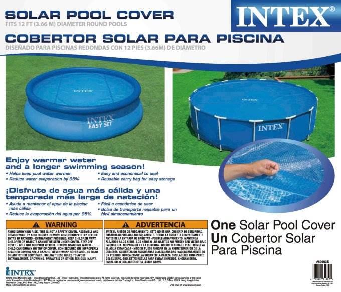 12-Foot Easy Set and Metal Frame Swimming Pool Solar Cover Tarp, Blue (3 Pack)