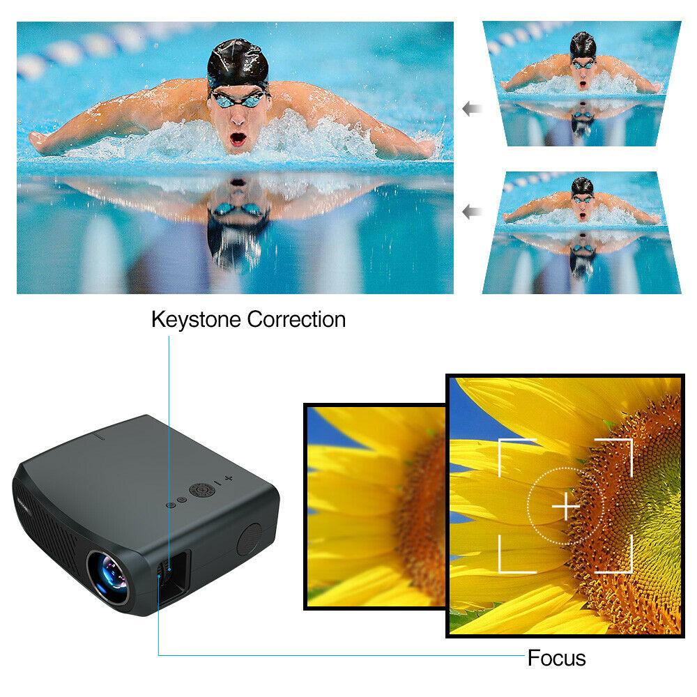 8500lumen hd projector native 1080p home hdmi theater tv movie daytime usb zoom
