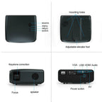 native 1080p 8500lumens projector led smart home theater outdoor tv support 4k