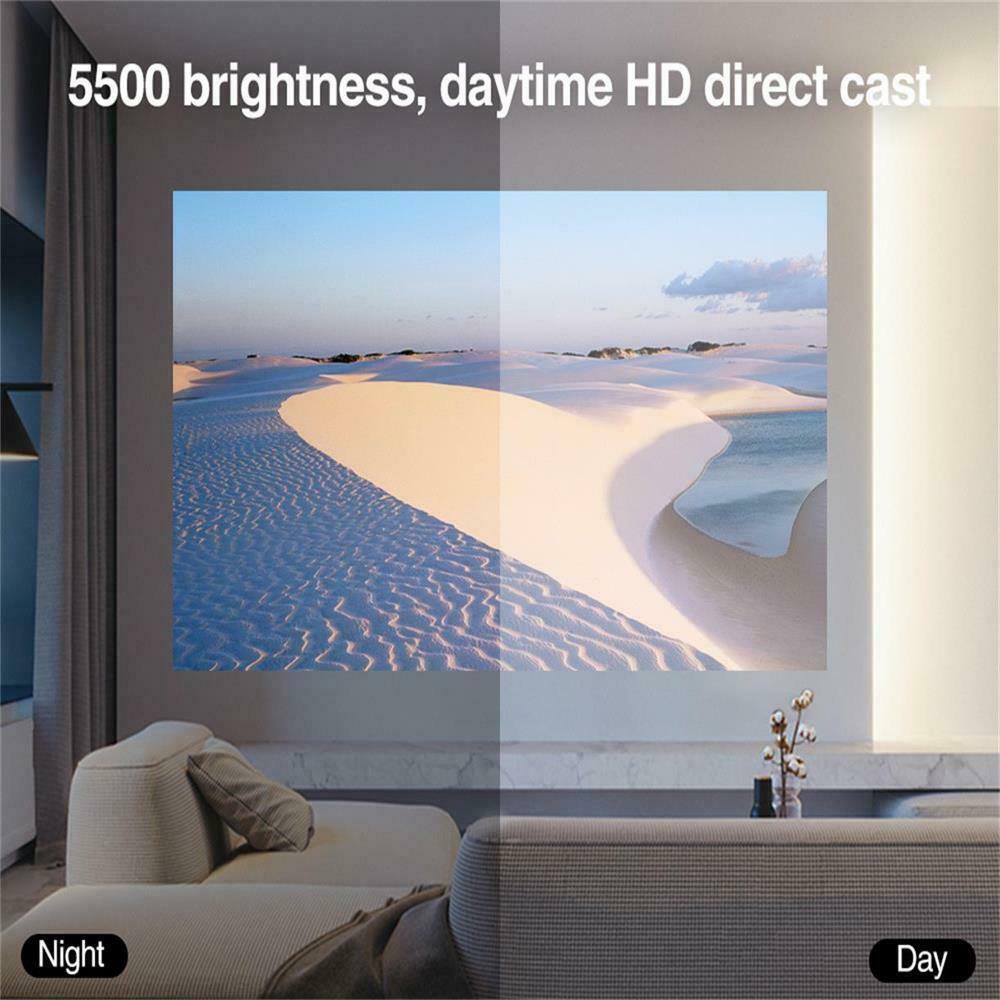 native 1080p 8500lumens projector led smart home theater outdoor tv support 4k